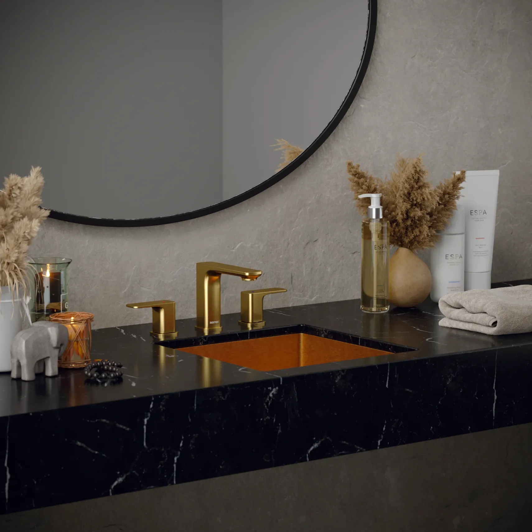 Karran Venda 1.2 GPM Double Lever Handle Lead-free Brass ADA Bathroom Faucet, Widespread, Brushed Gold, KBF514BG