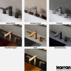 Karran Venda 1.2 GPM Double Lever Handle Lead-free Brass ADA Bathroom Faucet, Widespread, Brushed Gold, KBF514BG