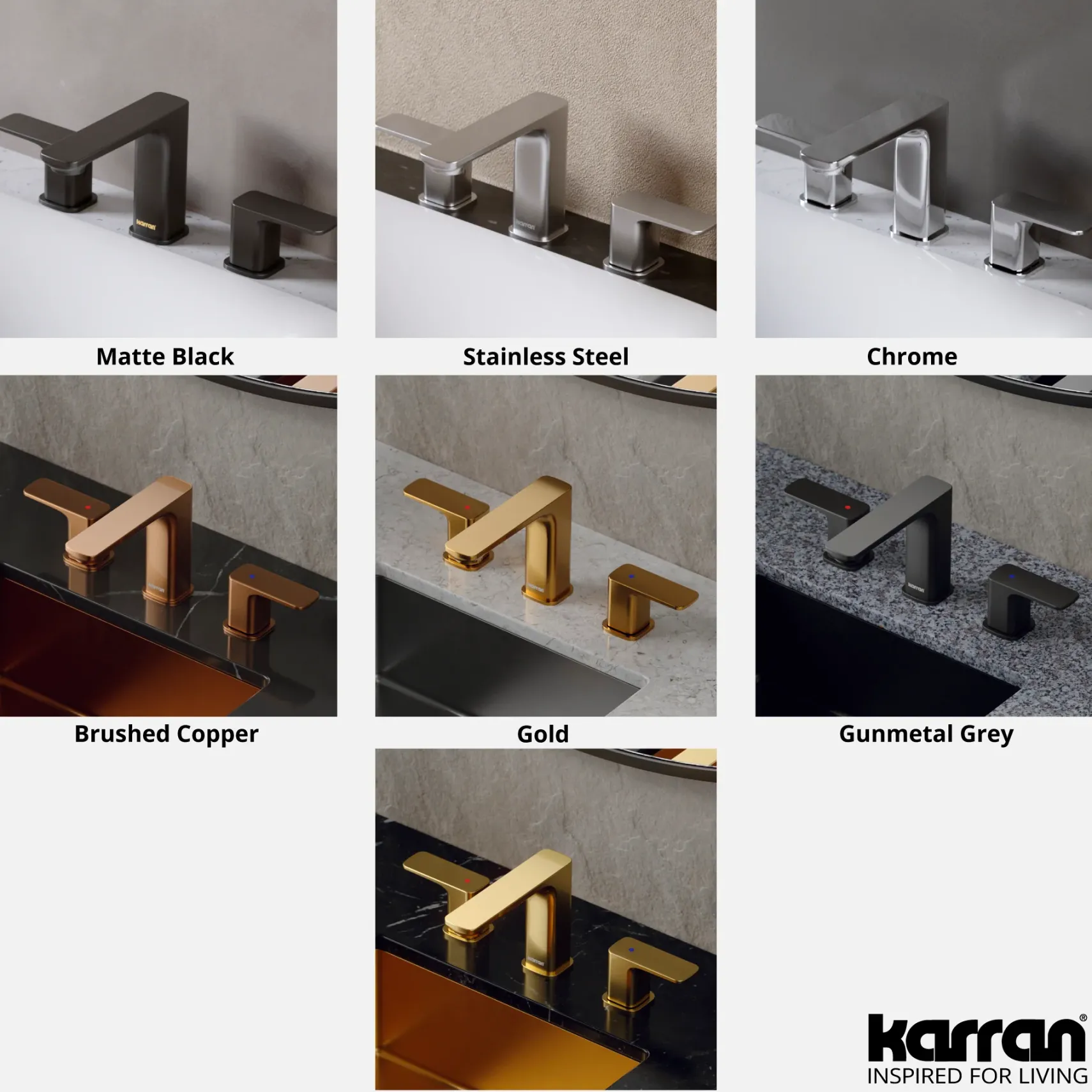 Karran Venda 1.2 GPM Double Lever Handle Lead-free Brass ADA Bathroom Faucet, Widespread, Brushed Gold, KBF514BG