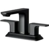 Karran Venda 1.2 GPM Double Lever Handle Lead-free Brass ADA Bathroom Faucet, Centerset, Matte Black, KBF516MB