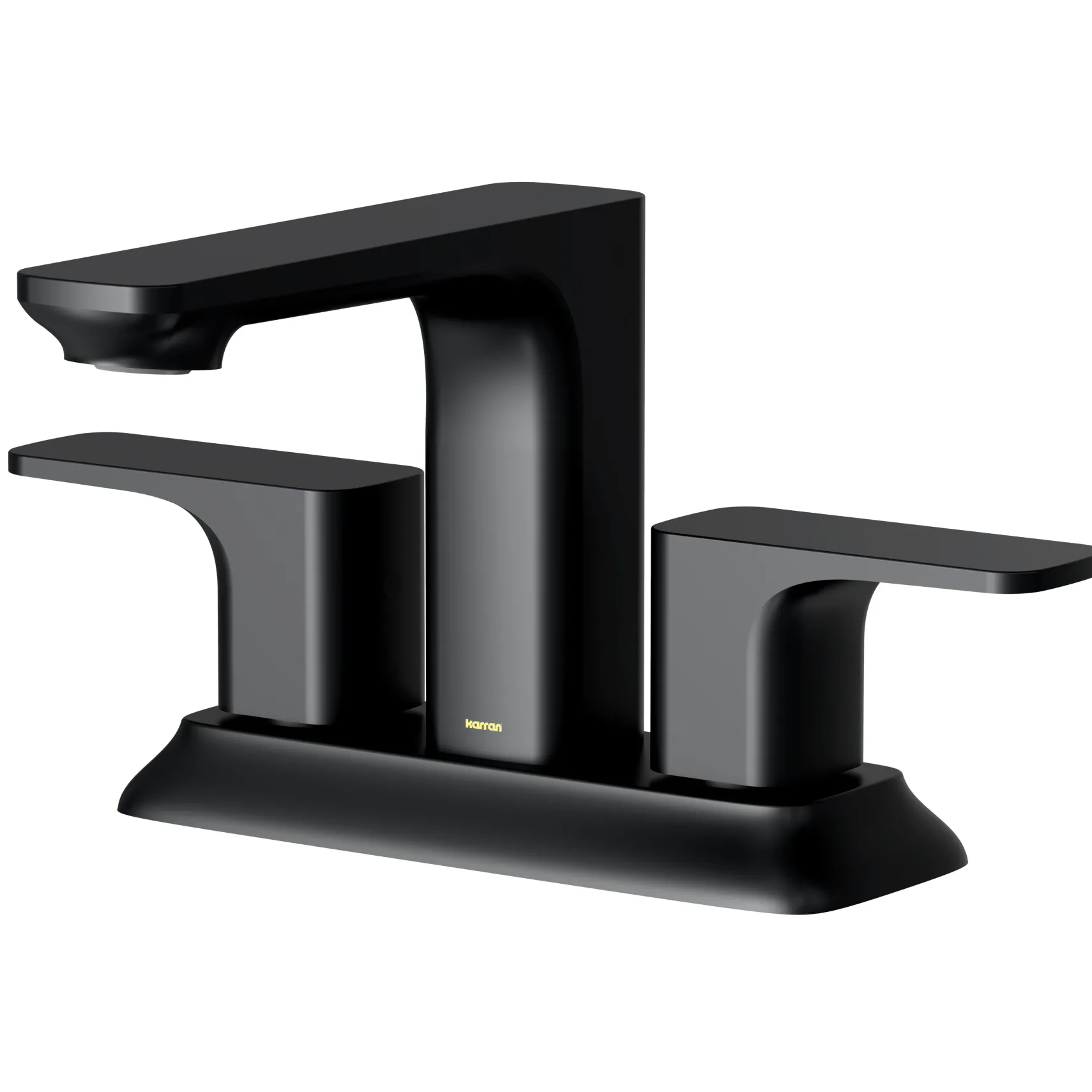 Karran Venda 1.2 GPM Double Lever Handle Lead-free Brass ADA Bathroom Faucet, Centerset, Matte Black, KBF516MB