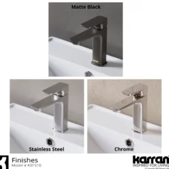 Karran Venda 1.2 GPM Single Lever Handle Lead-free Brass ADA Bathroom Faucet, Basin, Chrome, KBF510C