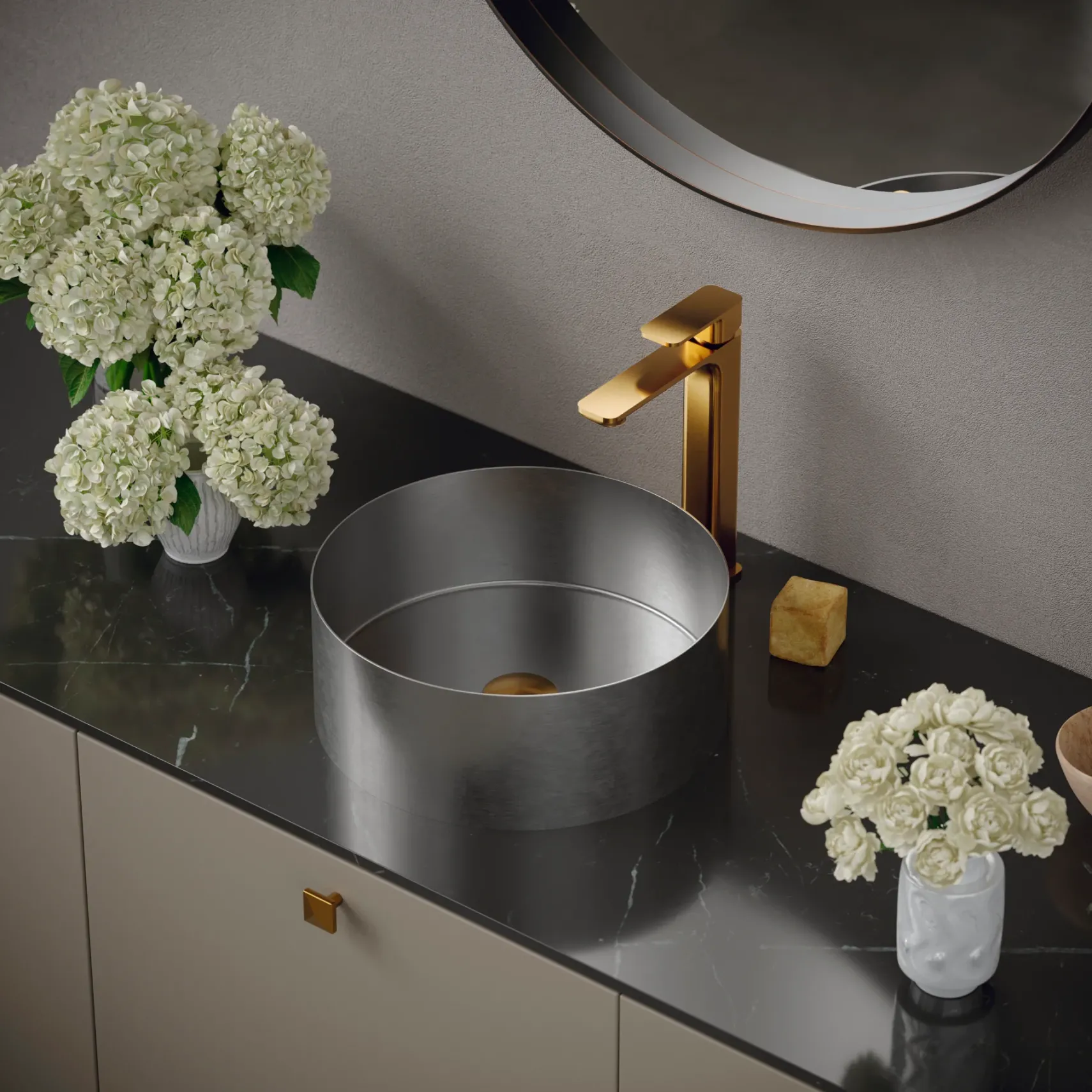 Karran Venda 1.2 GPM Single Lever Handle Lead-free Brass ADA Bathroom Faucet, Vessel, Gold, KBF512G