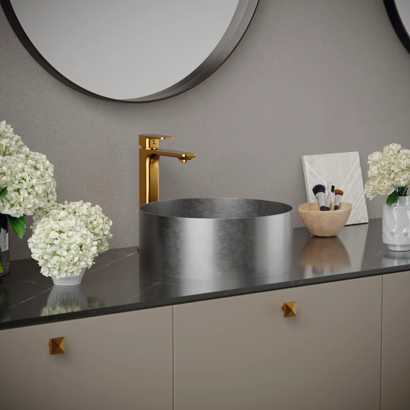 Karran Venda 1.2 GPM Single Lever Handle Lead-free Brass ADA Bathroom Faucet, Vessel, Gold, KBF512G