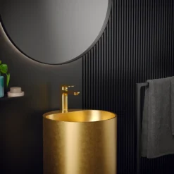 Karran Venda 1.2 GPM Single Lever Handle Lead-free Brass ADA Bathroom Faucet, Basin, Brushed Gold, KBF510BG
