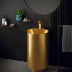 Karran Venda 1.2 GPM Single Lever Handle Lead-free Brass ADA Bathroom Faucet, Basin, Brushed Gold, KBF510BG