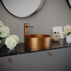 Karran Venda 1.2 GPM Single Lever Handle Lead-free Brass ADA Bathroom Faucet, Vessel, Brushed Copper, KBF512BC