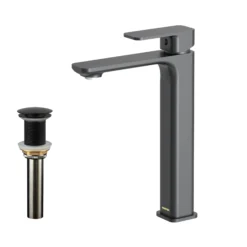Karran Venda 1.2 GPM Single Lever Handle Lead-free Brass ADA Bathroom Faucet, Vessel, Matte Black, KBF512MB