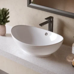 Karran Venda 1.2 GPM Single Lever Handle Lead-free Brass ADA Bathroom Faucet, Vessel, Matte Black, KBF512MB