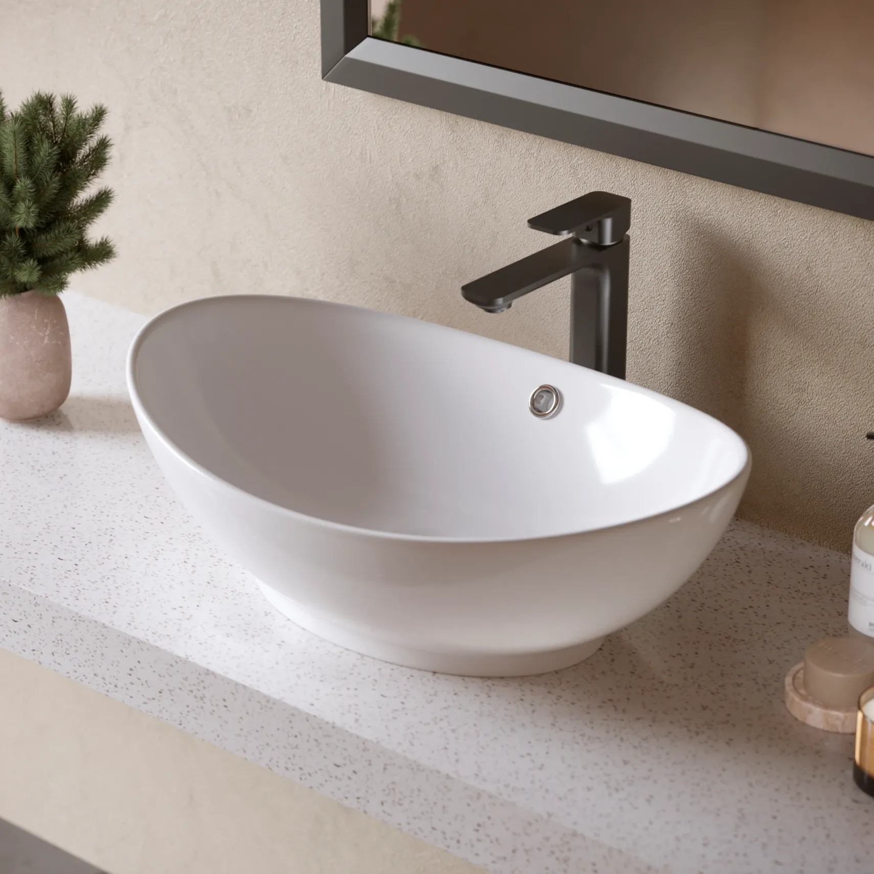 Karran Venda 1.2 GPM Single Lever Handle Lead-free Brass ADA Bathroom Faucet, Vessel, Matte Black, KBF512MB
