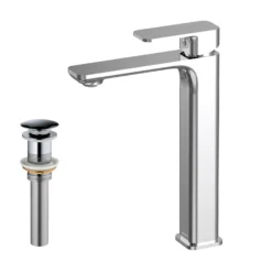 Karran Venda 1.2 GPM Single Lever Handle Lead-free Brass ADA Bathroom Faucet, Vessel, Chrome, KBF512C
