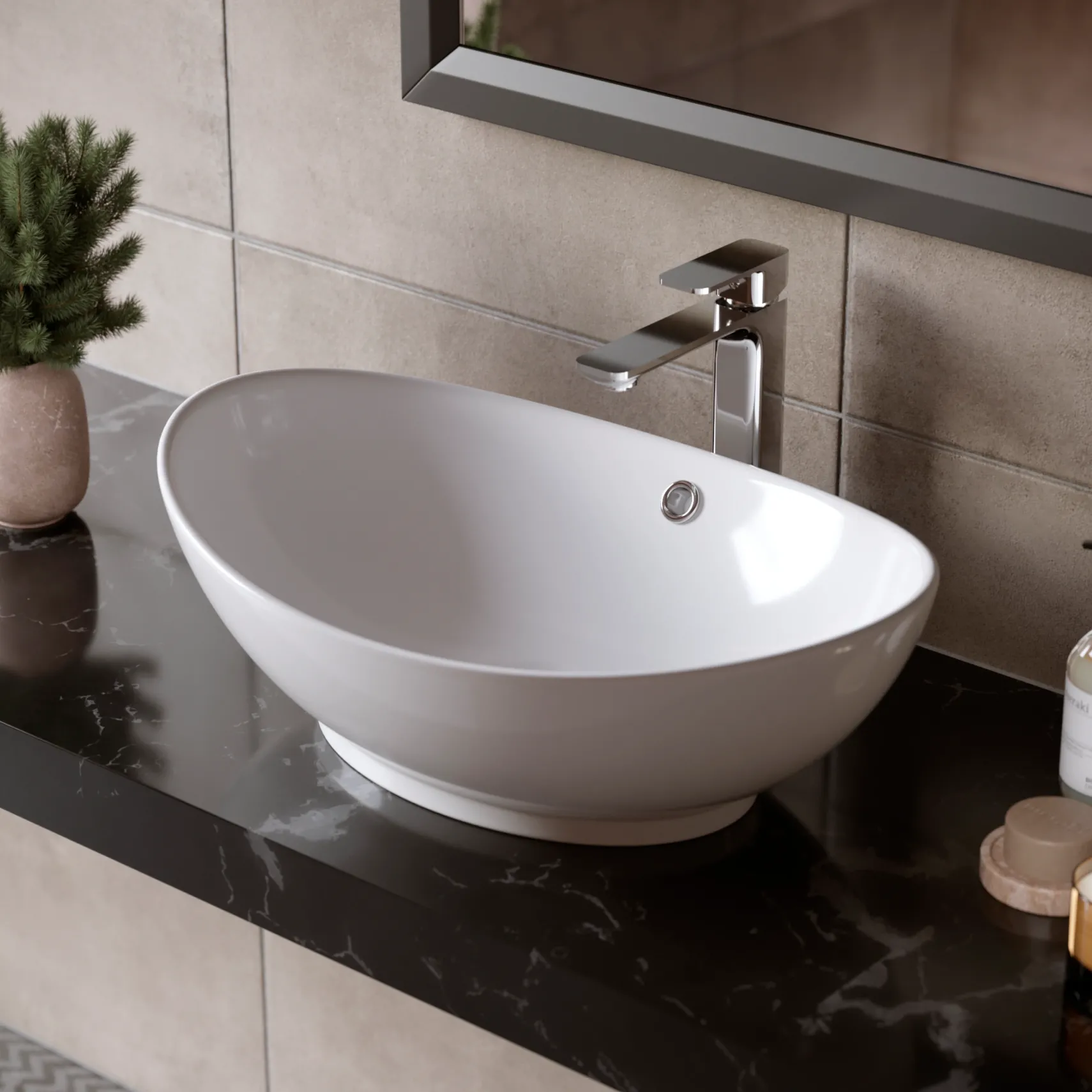 Karran Venda 1.2 GPM Single Lever Handle Lead-free Brass ADA Bathroom Faucet, Vessel, Chrome, KBF512C
