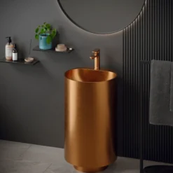 Karran Venda 1.2 GPM Single Lever Handle Lead-free Brass ADA Bathroom Faucet, Basin, Brushed Copper, KBF510BC