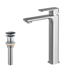 Karran Venda 1.2 GPM Single Lever Handle Lead-free Brass ADA Bathroom Faucet, Vessel, Stainless Steel, KBF512SS