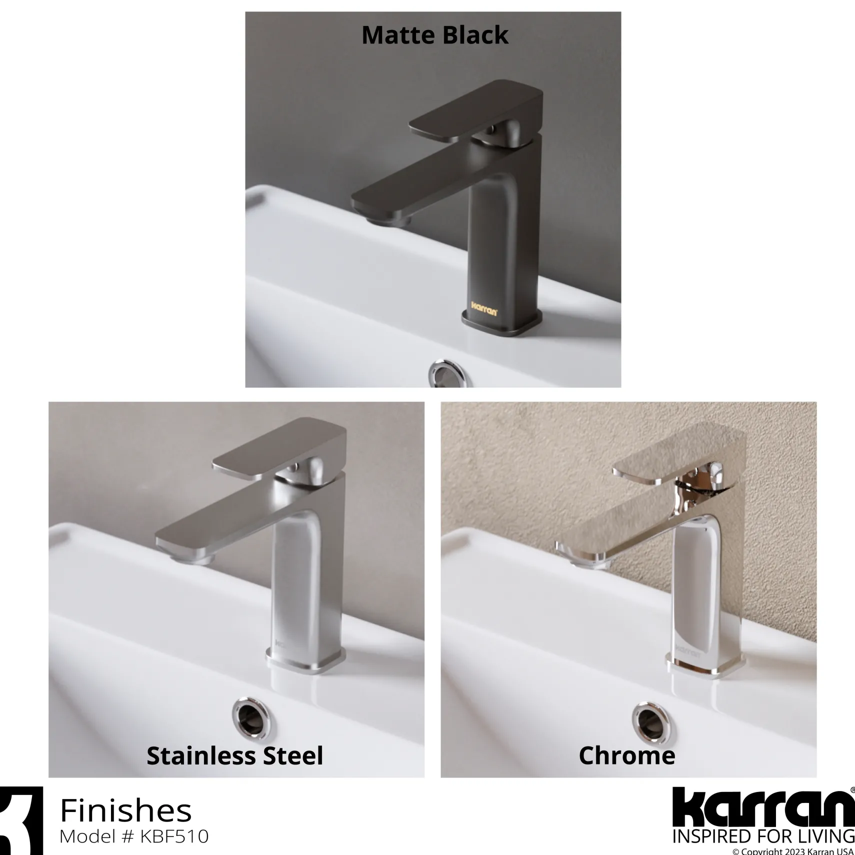 Karran Venda 1.2 GPM Single Lever Handle Lead-free Brass ADA Bathroom Faucet, Basin, Stainless Steel, KBF510SS