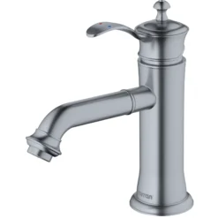Karran Vineyard 1.2 GPM Single Lever Handle Lead-free Brass ADA Bathroom Faucet, Basin, Stainless Steel, KBF470SS