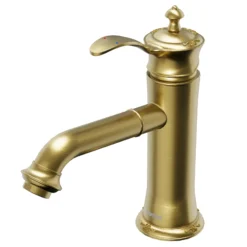 Karran Vineyard 1.2 GPM Single Lever Handle Lead-free Brass ADA Bathroom Faucet, Basin, Brushed Gold, KBF470BG