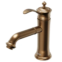 Karran Vineyard 1.2 GPM Single Lever Handle Lead-free Brass ADA Bathroom Faucet, Basin, Brushed Copper, KBF470BC