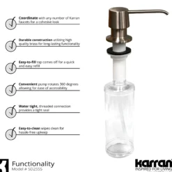 Karran Weybridge 1.8 GPM Single Lever Handle Lead-free Brass ADA Kitchen Faucet, Pull-Down Kitchen, Stainless Steel, KKF240SD25SS