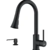 Karran Weybridge 1.8 GPM Single Lever Handle Lead-free Brass ADA Kitchen Faucet, Pull-Down Kitchen, Matte Black, KKF240SD25MB