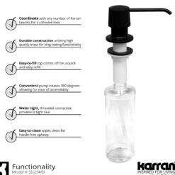 Karran Weybridge 1.8 GPM Single Lever Handle Lead-free Brass ADA Kitchen Faucet, Pull-Down Kitchen, Matte Black, KKF240SD25MB