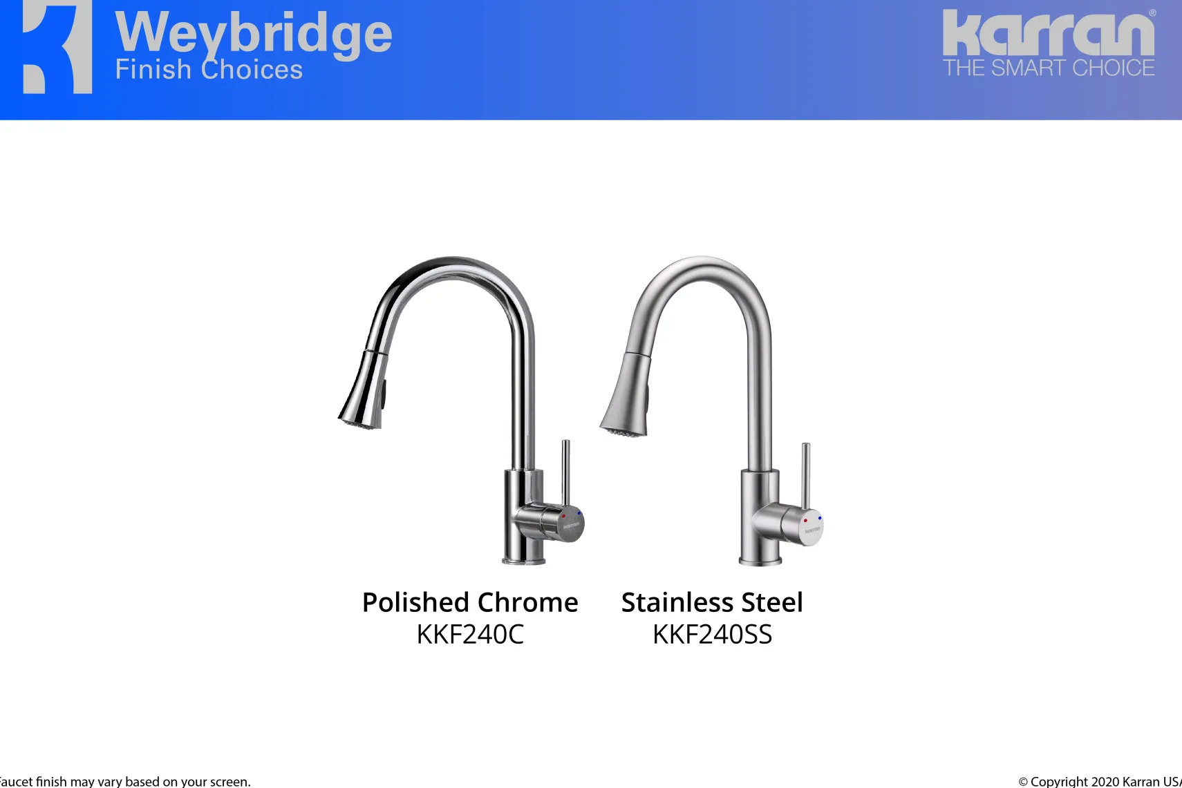 Karran Weybridge Single Lever Handle Lead-free Brass ADA Kitchen Faucet, Pull Down, Chrome, KKF240C