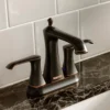 Karran Woodburn 1.2 GPM Double Lever Handle Lead-free Brass ADA Bathroom Faucet, Centerset, Oil Rubbed Bronze, KBF416ORB