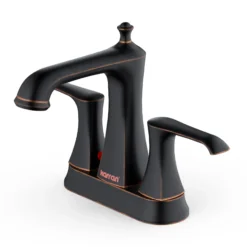 Karran Woodburn 1.2 GPM Double Lever Handle Lead-free Brass ADA Bathroom Faucet, Centerset, Oil Rubbed Bronze, KBF416ORB