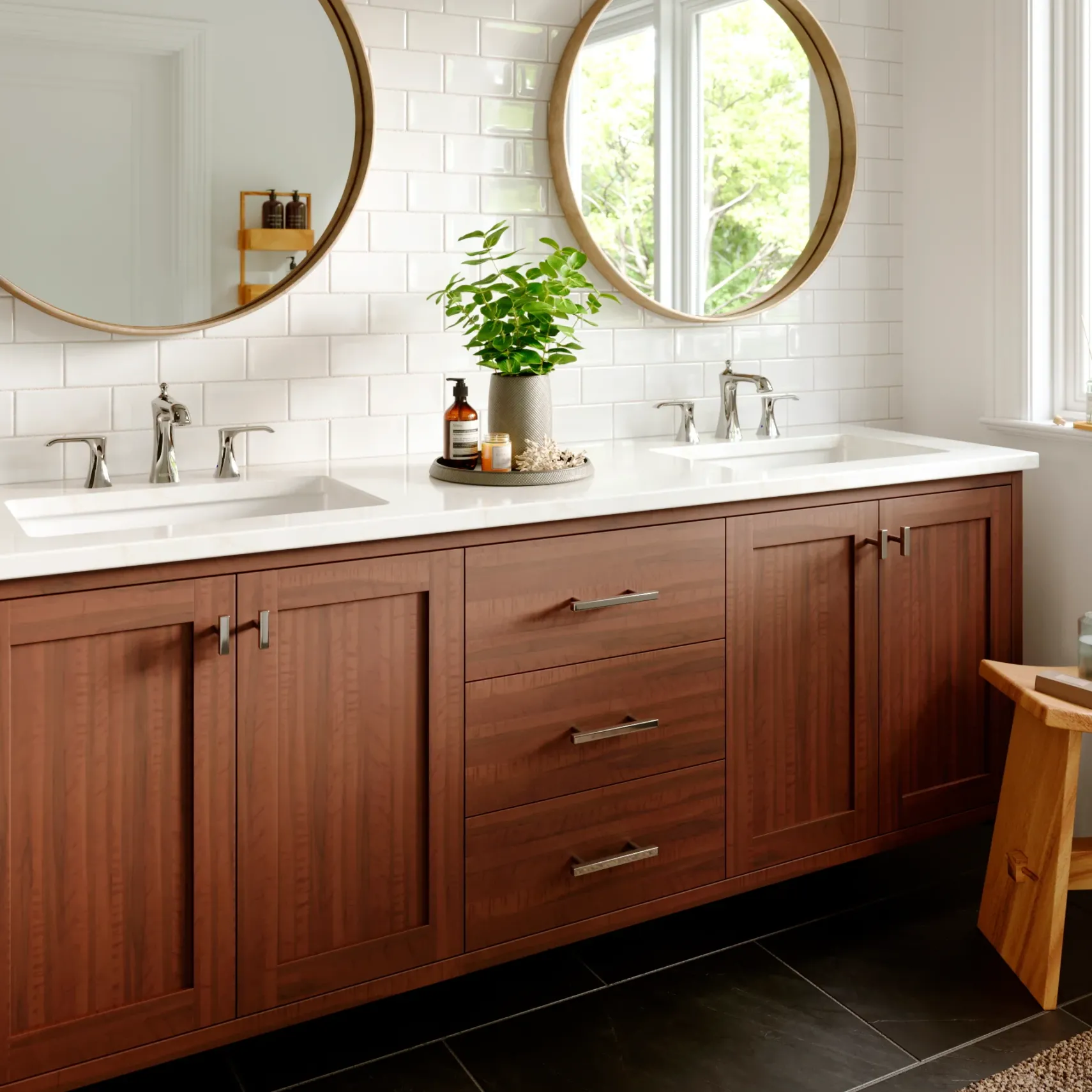 Karran Woodburn 1.2 GPM Double Lever Handle Lead-free Brass ADA Bathroom Faucet, Widespread, Chrome, KBF414C