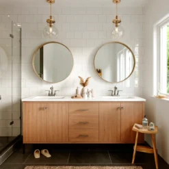 Karran Woodburn 1.2 GPM Double Lever Handle Lead-free Brass ADA Bathroom Faucet, Centerset, Stainless Steel, KBF416SS