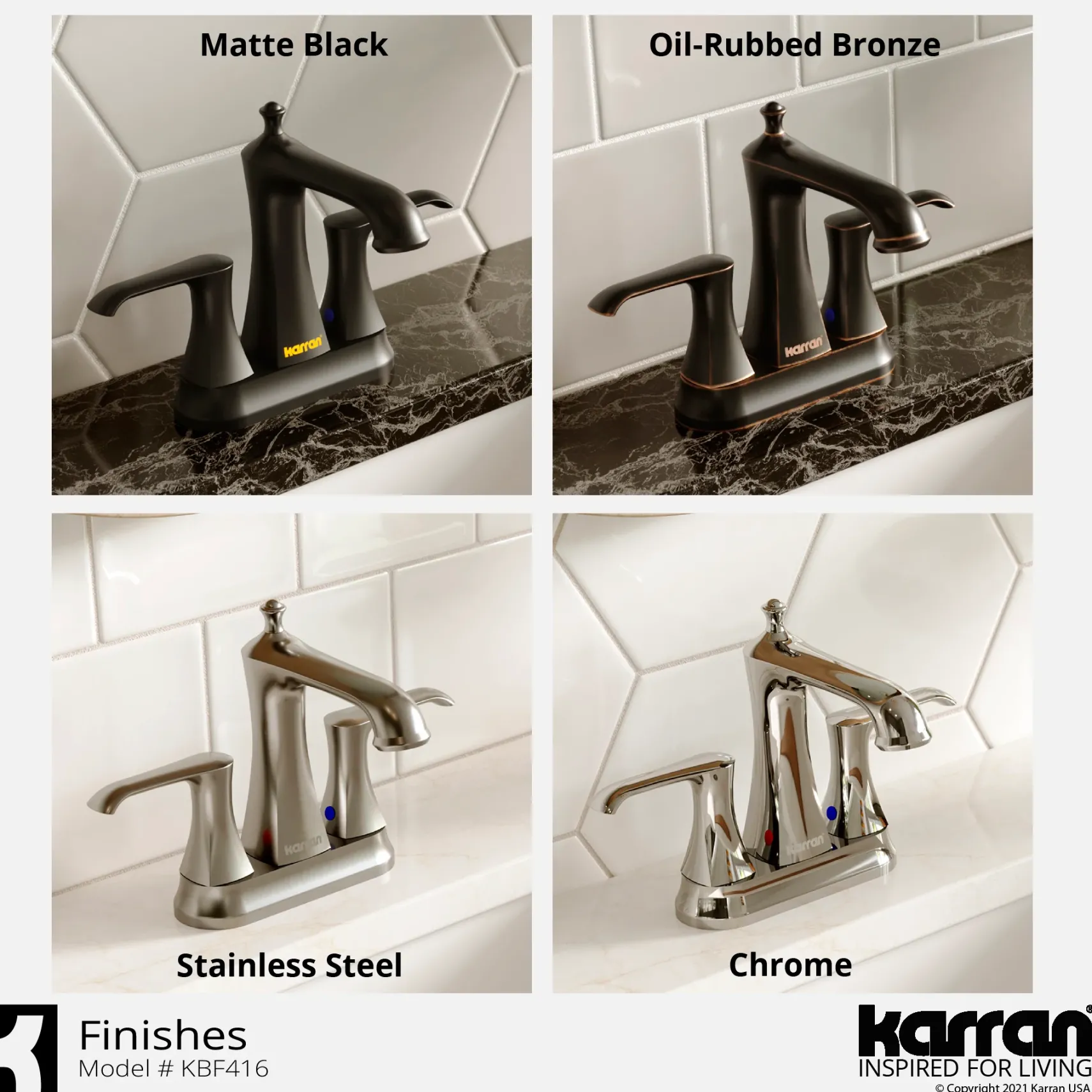 Karran Woodburn 1.2 GPM Double Lever Handle Lead-free Brass ADA Bathroom Faucet, Centerset, Stainless Steel, KBF416SS