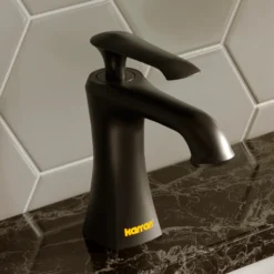 Karran Woodburn 1.2 GPM Single Lever Handle Lead-free Brass ADA Bathroom Faucet, Basin, Matte Black, KBF410MB