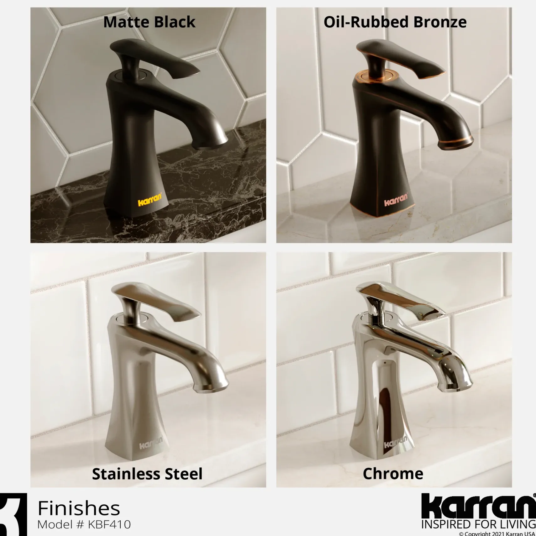 Karran Woodburn 1.2 GPM Single Lever Handle Lead-free Brass ADA Bathroom Faucet, Basin, Matte Black, KBF410MB