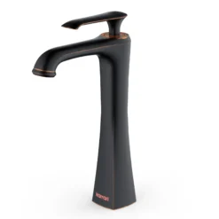 Karran Woodburn 1.2 GPM Single Lever Handle Lead-free Brass ADA Bathroom Faucet, Vessel, Oil Rubbed Bronze, KBF412ORB