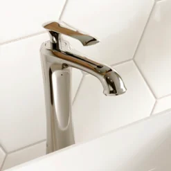 Karran Woodburn 1.2 GPM Single Lever Handle Lead-free Brass ADA Bathroom Faucet, Vessel, Chrome, KBF412C