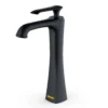 Karran Woodburn 1.2 GPM Single Lever Handle Lead-free Brass ADA Bathroom Faucet, Vessel, Matte Black, KBF412MB