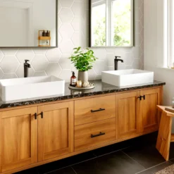 Karran Woodburn 1.2 GPM Single Lever Handle Lead-free Brass ADA Bathroom Faucet, Vessel, Matte Black, KBF412MB