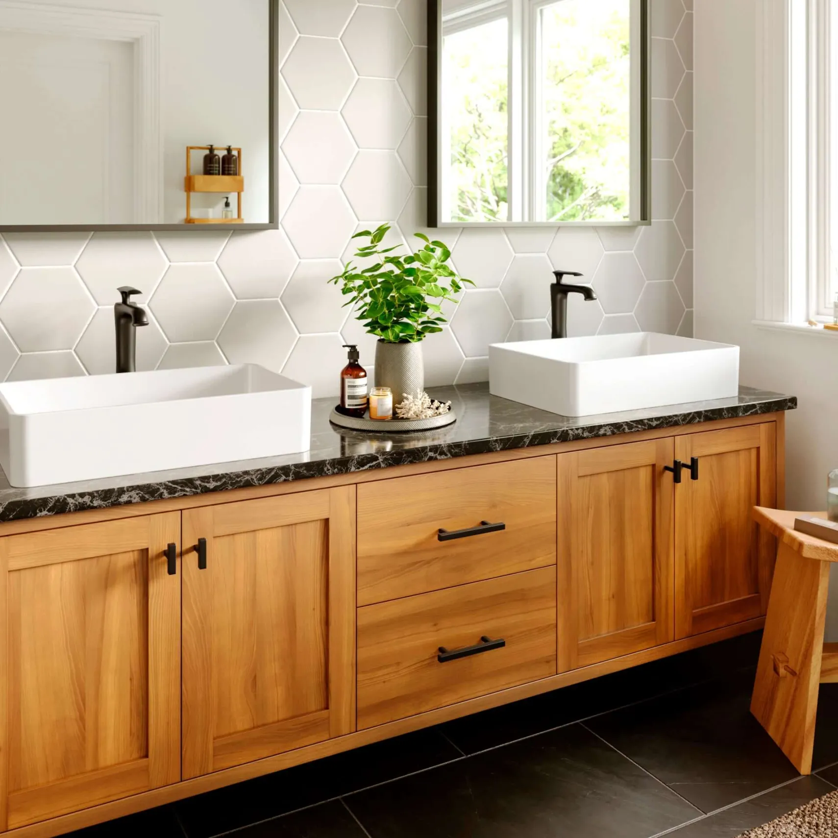 Karran Woodburn 1.2 GPM Single Lever Handle Lead-free Brass ADA Bathroom Faucet, Vessel, Matte Black, KBF412MB