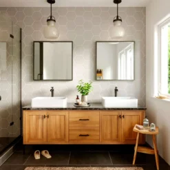 Karran Woodburn 1.2 GPM Single Lever Handle Lead-free Brass ADA Bathroom Faucet, Vessel, Matte Black, KBF412MB