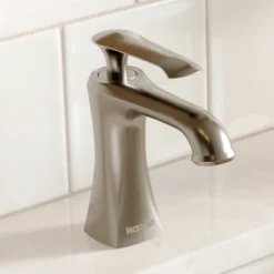 Karran Woodburn 1.2 GPM Single Lever Handle Lead-free Brass ADA Bathroom Faucet, Basin, Stainless Steel, KBF410SS