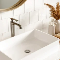 Karran Woodburn 1.2 GPM Single Lever Handle Lead-free Brass ADA Bathroom Faucet, Vessel, Stainless Steel, KBF412SS