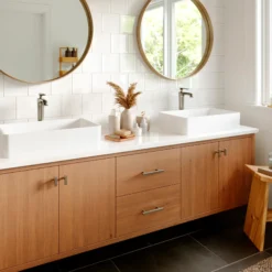 Karran Woodburn 1.2 GPM Single Lever Handle Lead-free Brass ADA Bathroom Faucet, Vessel, Stainless Steel, KBF412SS