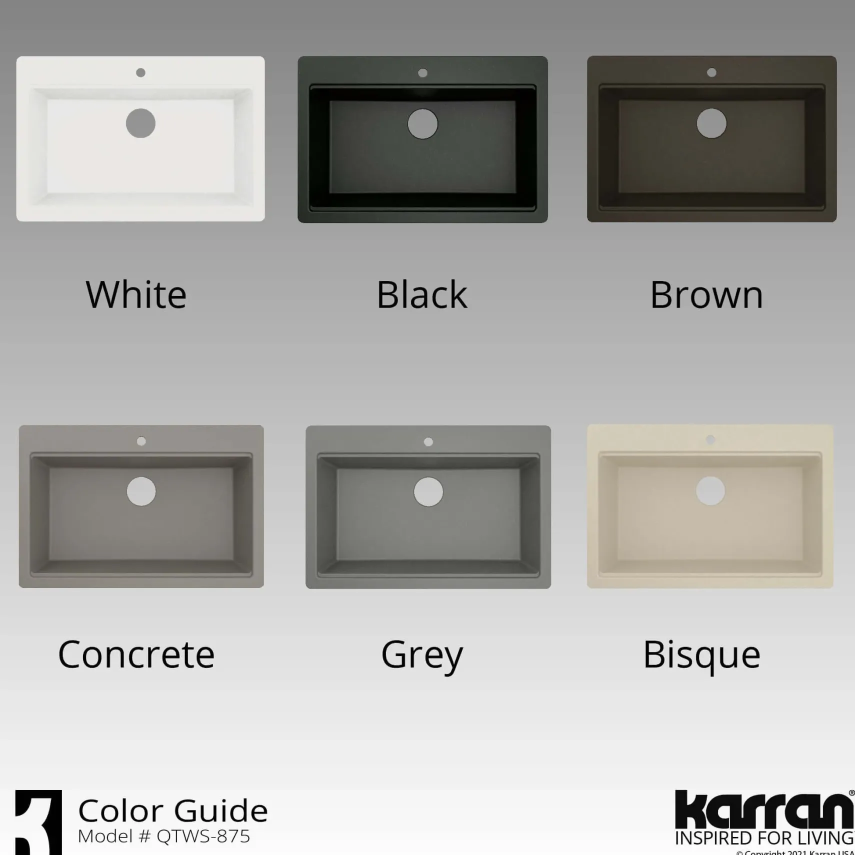 Karran 33" Drop In/Topmount Quartz Composite Workstation Kitchen Sink with Accessories, Black, QTWS-875-BL
