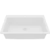 Karran 33" Drop In/Topmount Quartz Composite Kitchen Sink, White, QT-812-WH