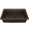 Karran 33" Drop In/Topmount Quartz Composite Kitchen Sink, Brown, QT-812-BR