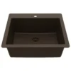 Karran 25" Drop In/Topmount Quartz Composite Kitchen Sink, Brown, QT-820-BR