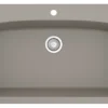 Karran 33" Drop In/Topmount Quartz Composite Kitchen Sink, Concrete, QT-712-CN