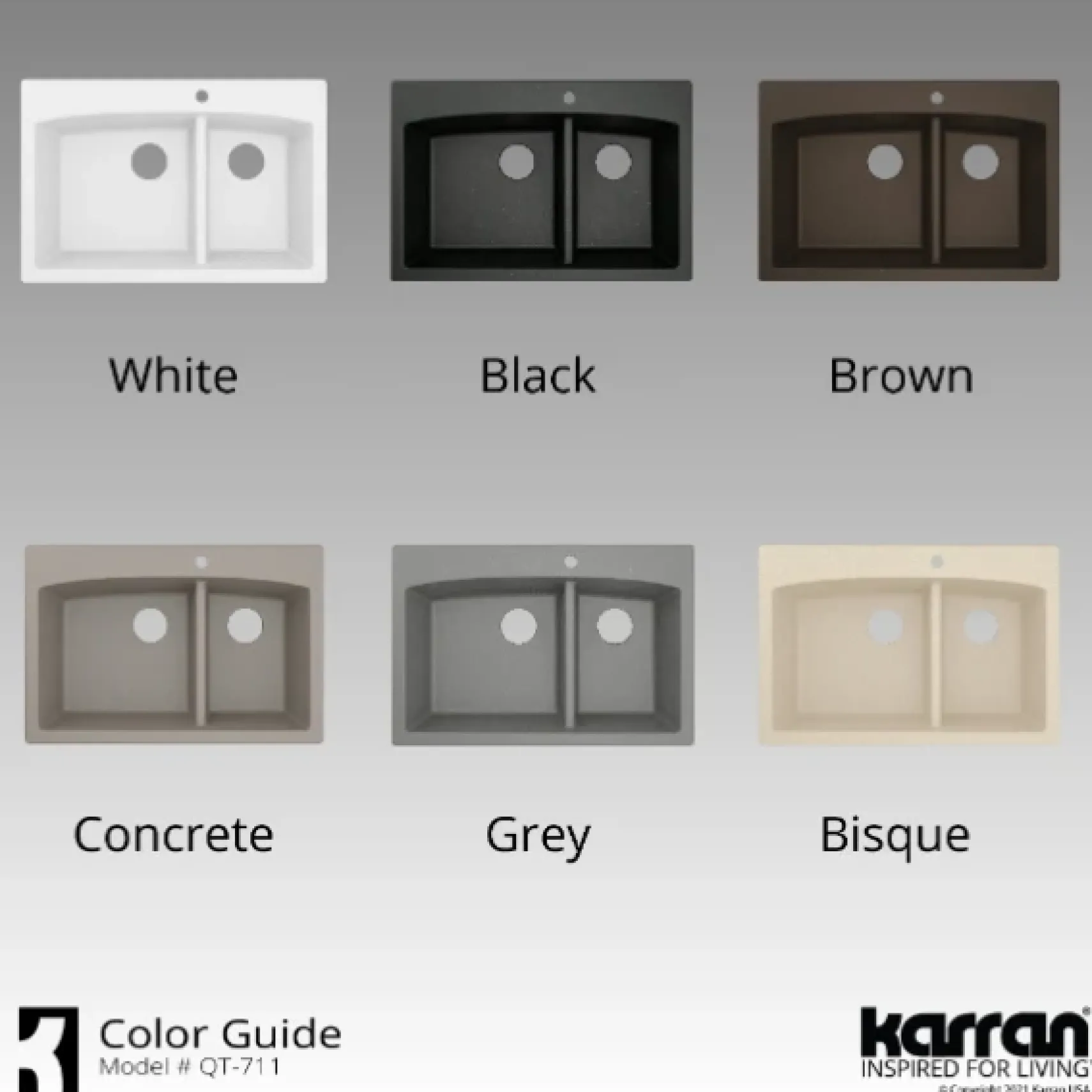 Karran 33" Drop In/Topmount Quartz Composite Kitchen Sink, 60/40 Double Bowl, Bisque, QT-711-BI-PK1