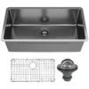 Karran Elite 32" Undermount Stainless Steel Kitchen Sink, Gunmetal Black, EL-79-D1-PK1