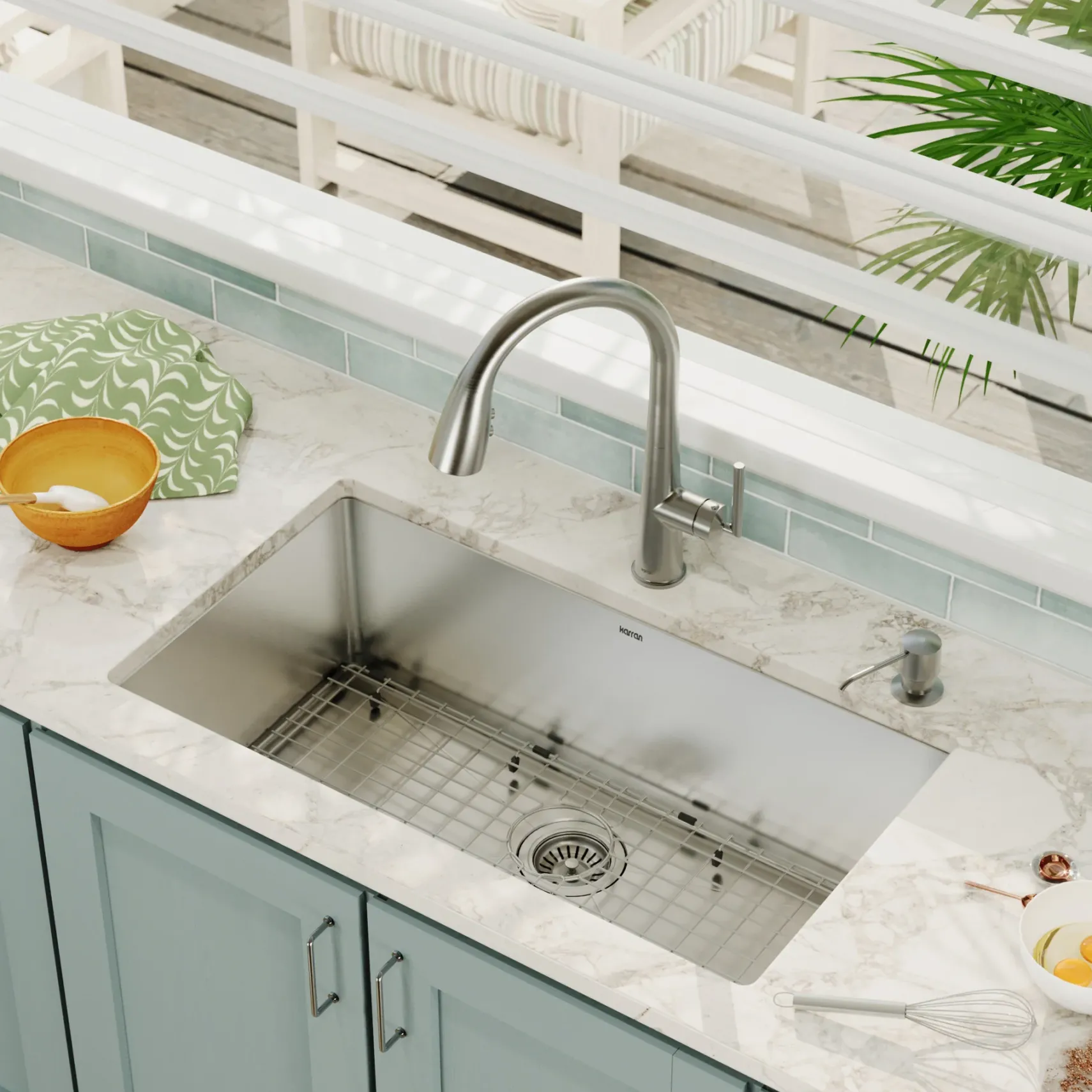 Karran Elite 32" Undermount Stainless Steel Kitchen Sink, 16 Gauge, EL-79-PK1